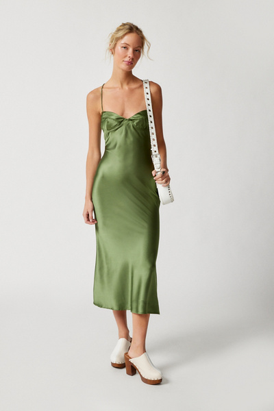 green emerald velvet dress Rare London Women's Emerald Satin Bias Maxi Dress 8