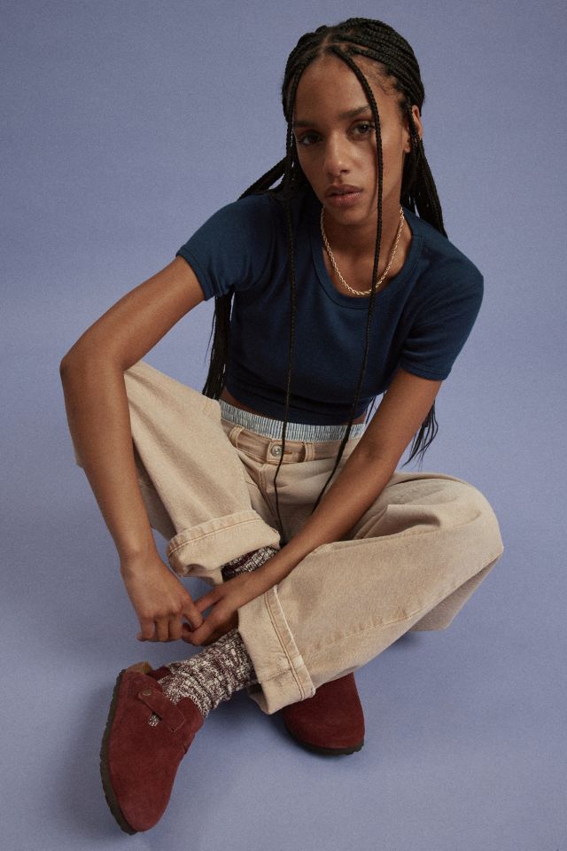 Birkenstock Boston Suede Clog Urban Outfitters