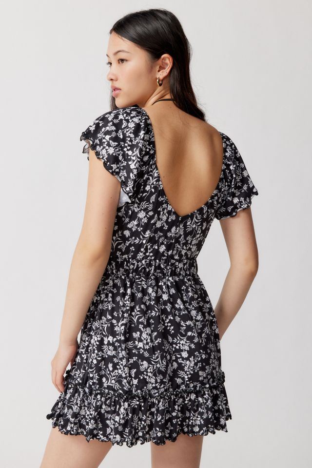 Robe Mini à Volants Floral Rianna UO #3