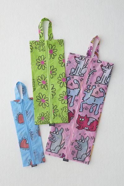 Baggu 3d Zip Pouch Set In Keith Haring At Urban Outfitters