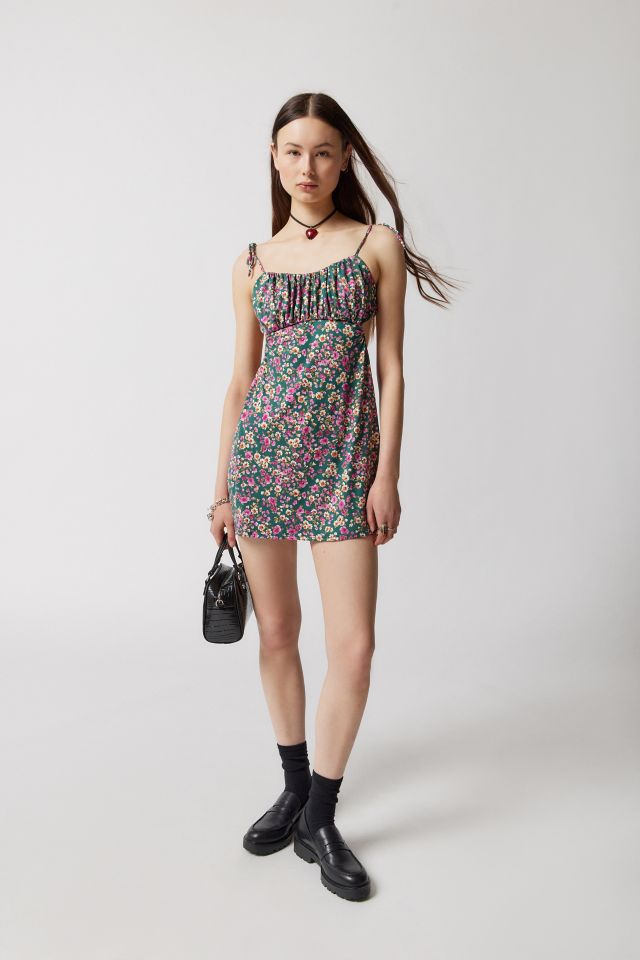 UO Susie Strappy-Back Floral Mini Dress | Urban Outfitters