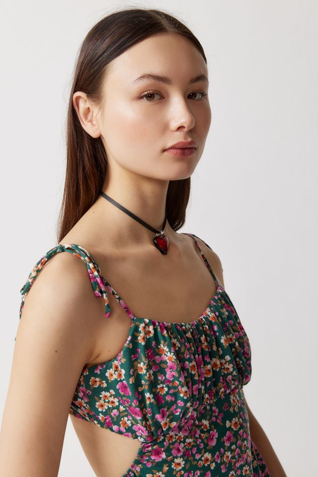 UO Susie Strappy-Back Floral Mini Dress #2