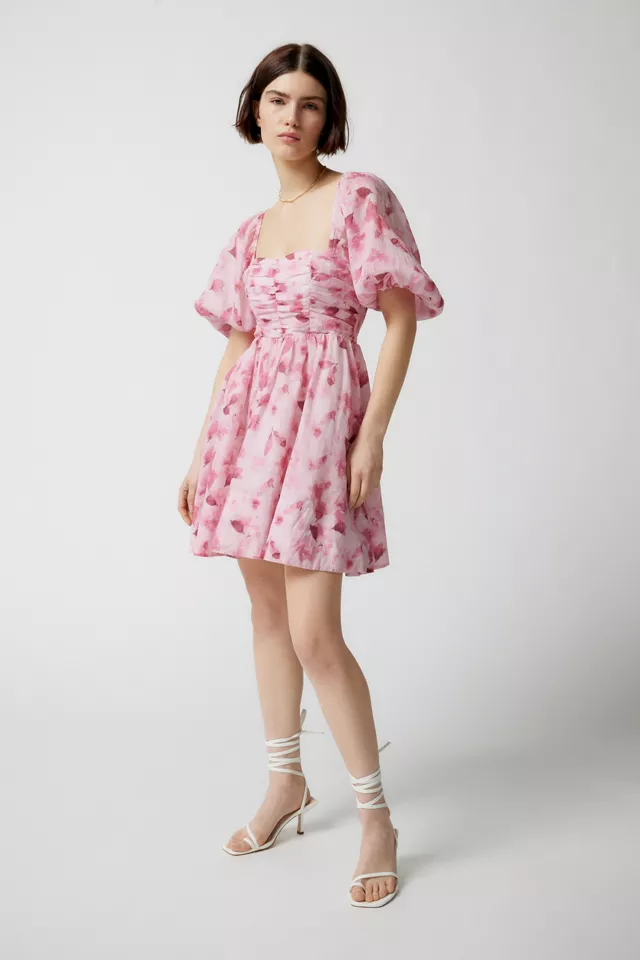 urbanoutfitters.com | Floral Puff Sleeve Mini Dress