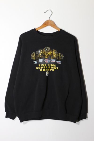 Vintage NFL Pittburgh Steelers Five Time Champions Crewneck Sweatshirt ...