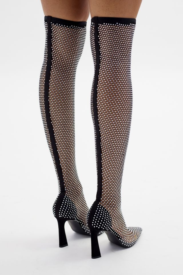 Steve Madden Sapphire Rhinestone Mesh Over-The-Knee Boot #2