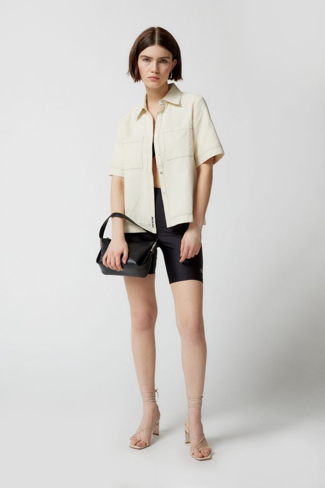 Find Me Now Hunter Contrast Stitch Button-Down Shirt #1