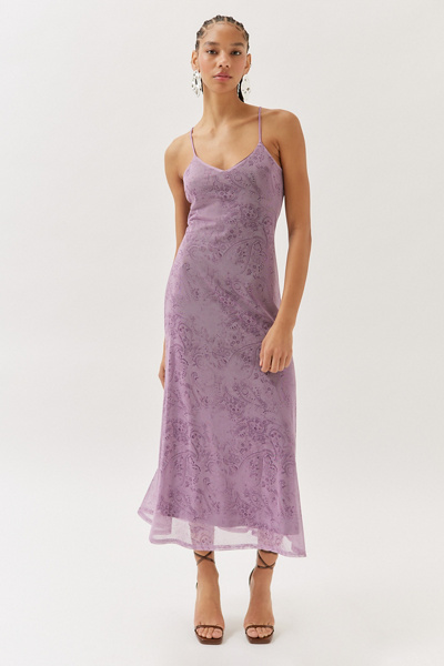 mother of the bride midi dresses A-Line Midi Chiffon Elegant Mother of Bride Dresses COCOMELODY CM0265, Purple Dusk