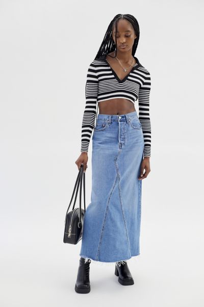 Levis midi hot sale denim skirt