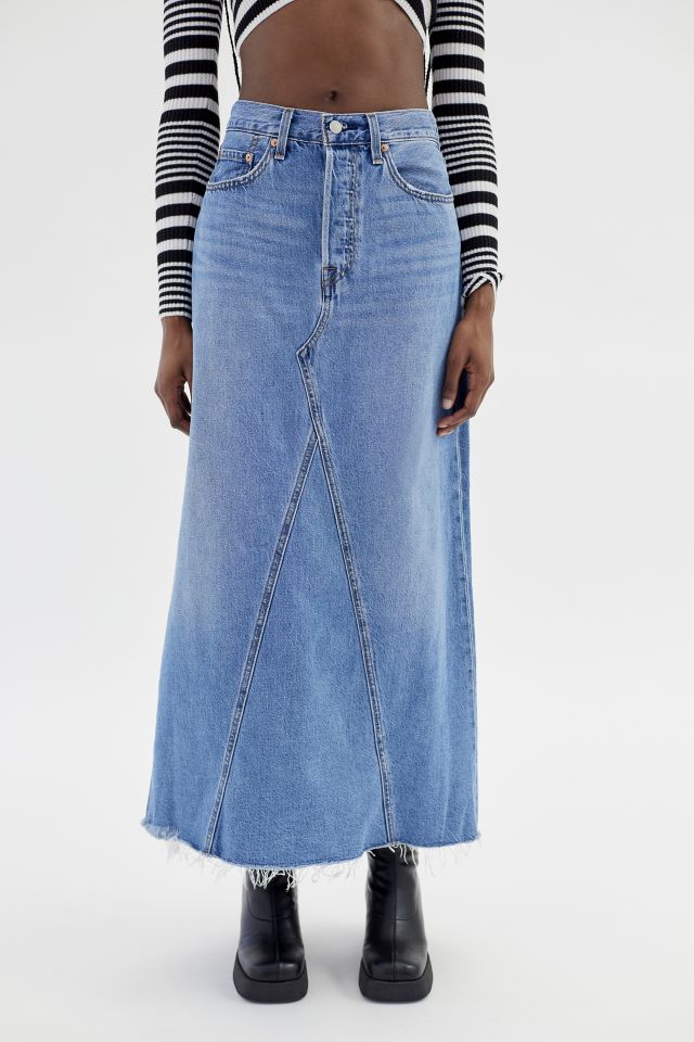 Levis knee length denim skirt best sale