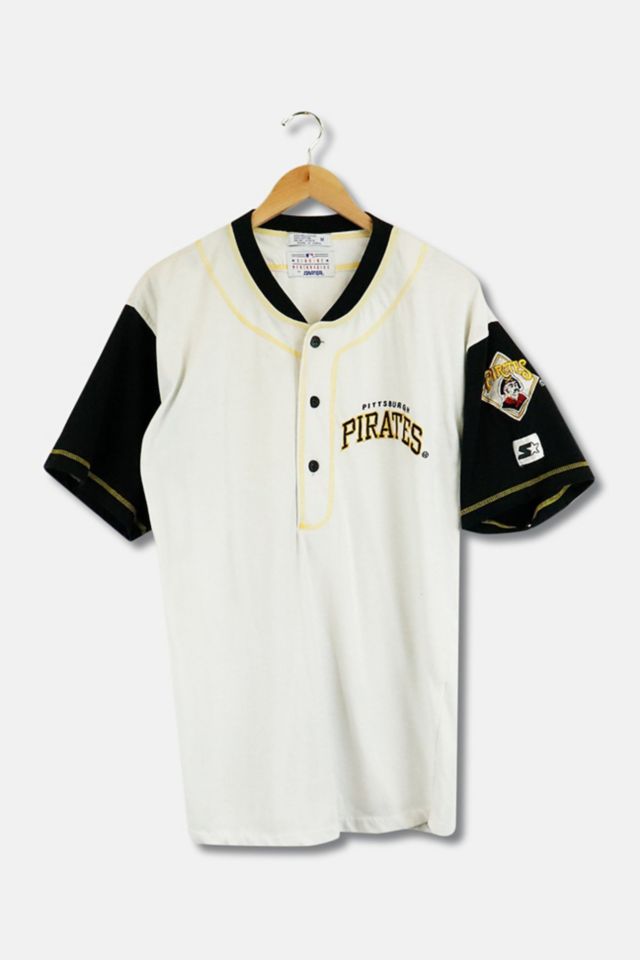 Vintage MLB Pittsburgh Pirates Half Button Up Jersey T Shirt