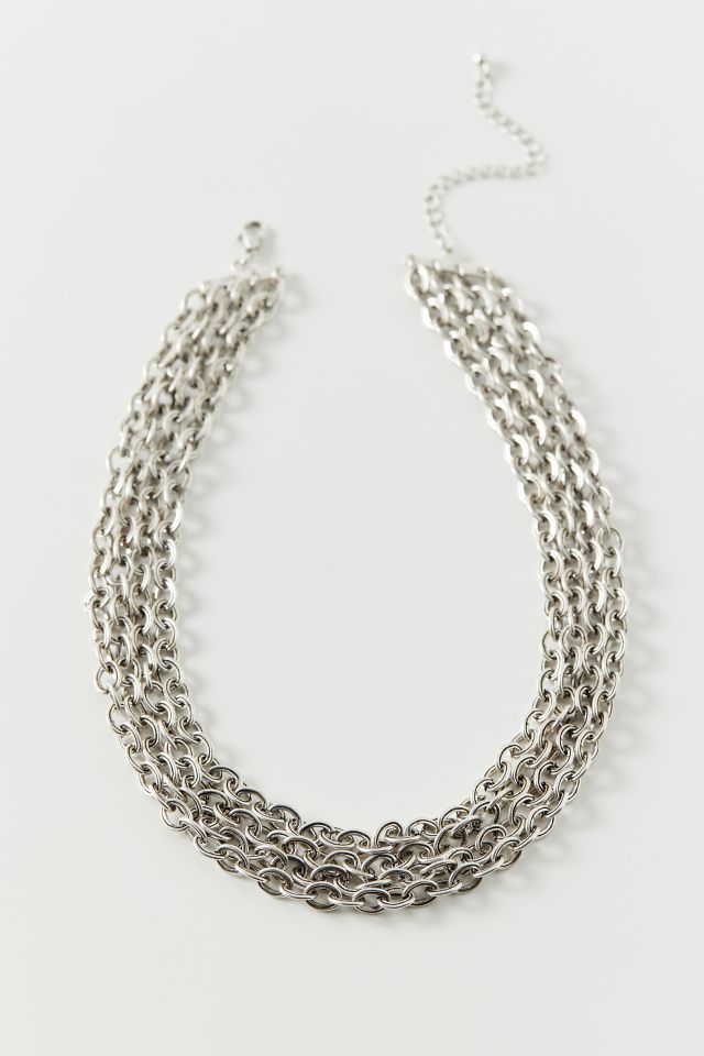 Reece Mesh Chain Layering Necklace Urban Outfitters