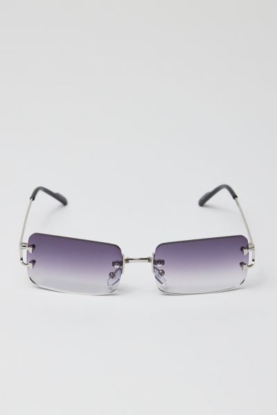 Berkeley Rimless Rectangle Sunglasses