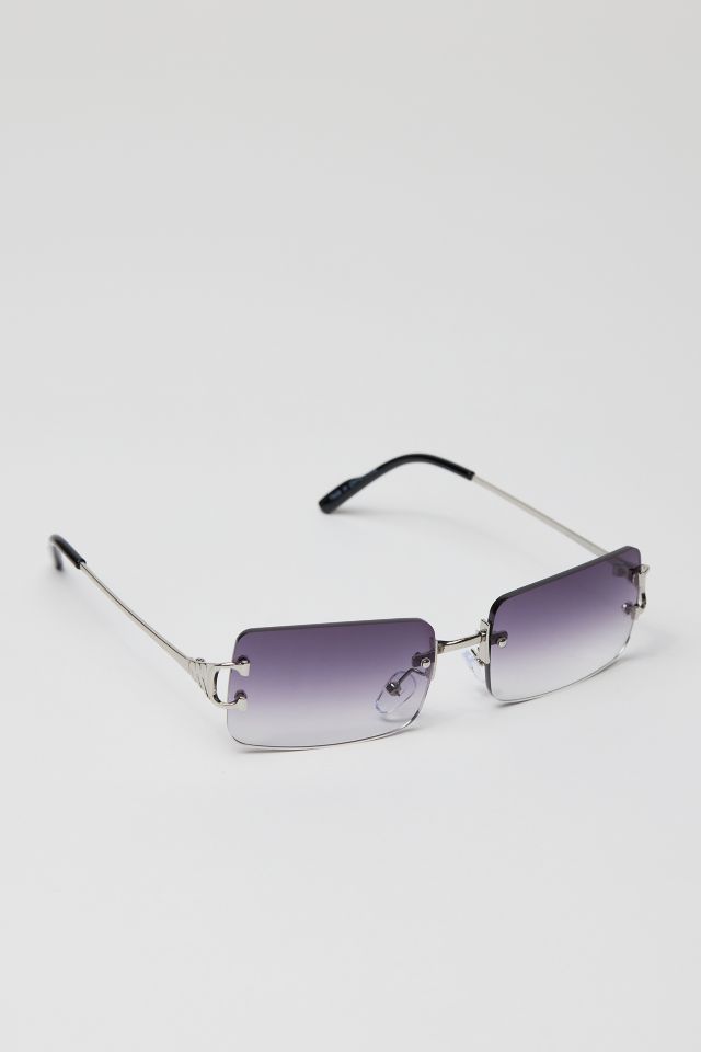 Berkeley Rimless Rectangle Sunglasses #3
