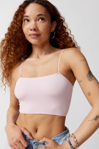 Out From Under Riley Seamless Low-back Cropped Top In Light Pink