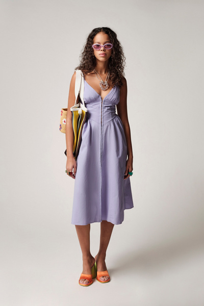 white christmas dresses Urban Outfitters UO Brooke Check Corset Mini Dress – White Chocolate Couture main image 0