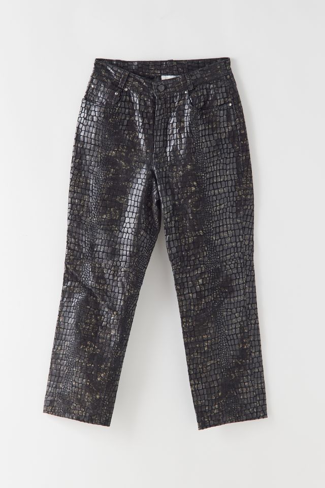 Vintage Faux Croc Leather Pant