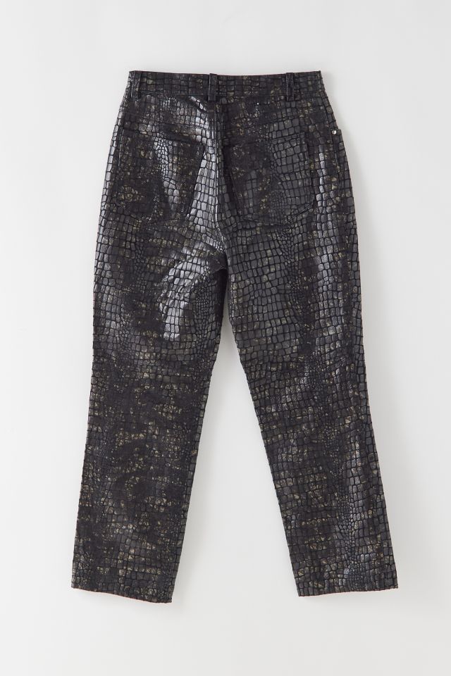 Vintage Faux Croc Leather Pant #1