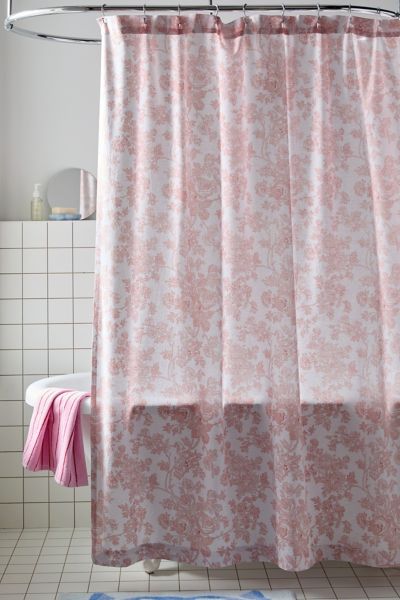 Shop Urban Outfitters Toile Shower Curtain In Lavender At