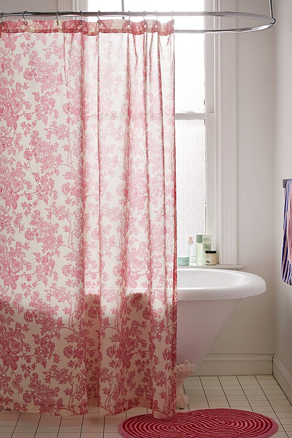 Urban Outfitters Toile Shower Curtain In Pink