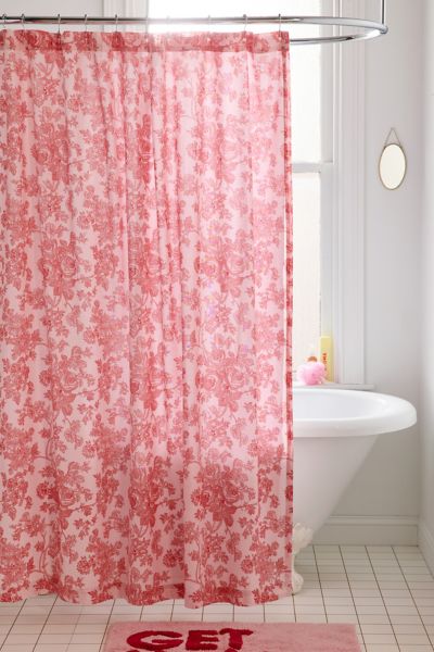Urban Outfitters Toile Shower Curtain In Blush At