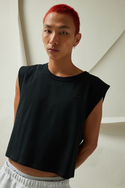 Champion Uo Exclusive Heritage Jersey Tank Top In Black