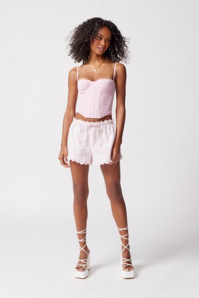 Urban Outfitters Uo Elodie Lace-trim Bloomer Short in Black