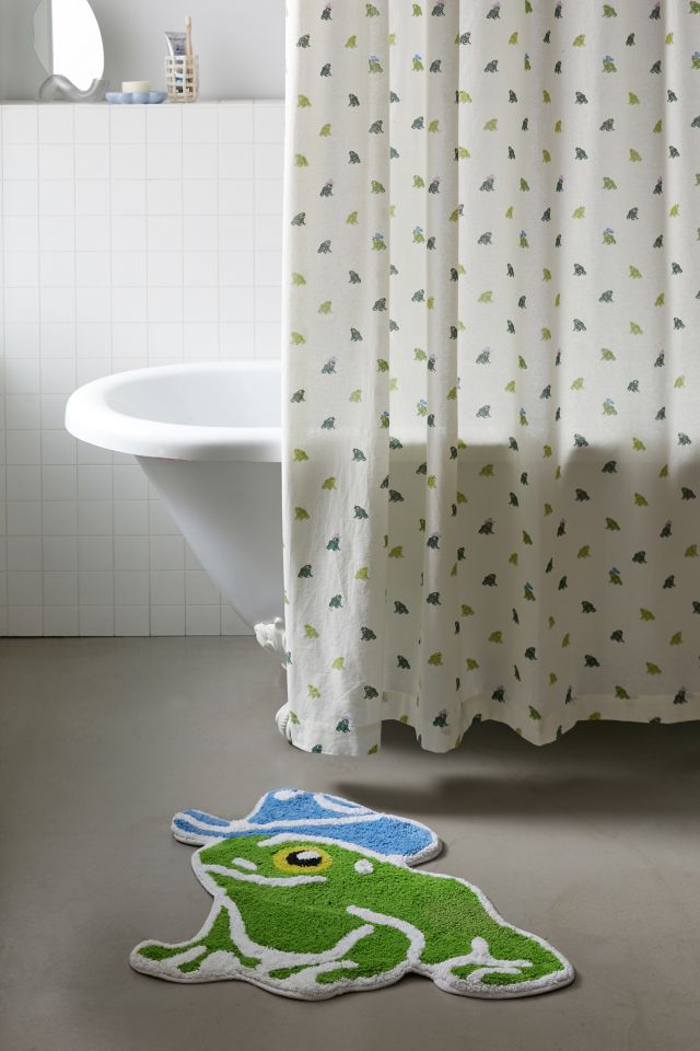 Cowboy Frog Patterned Shower Curtain #3