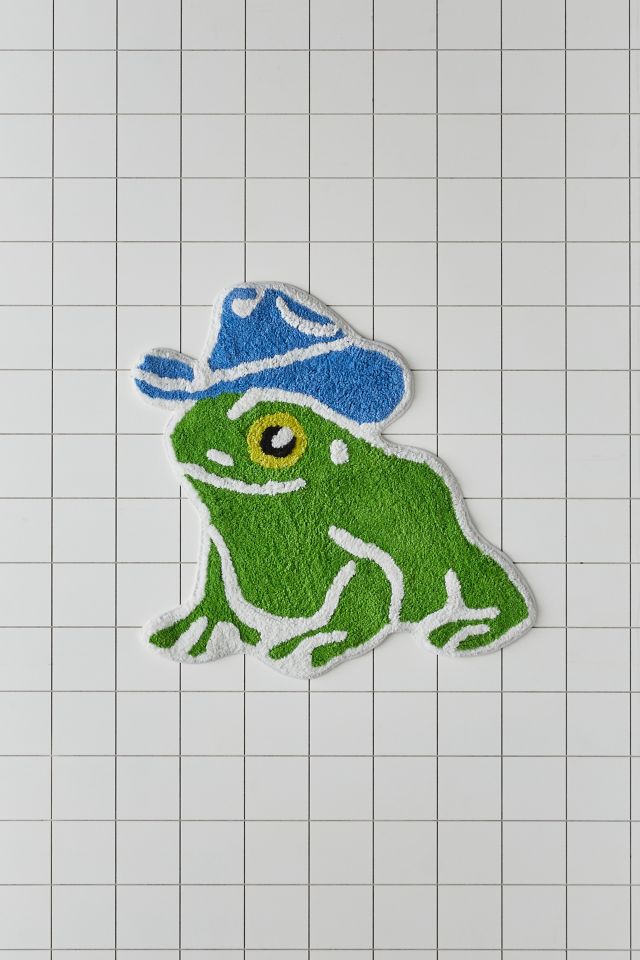 Cowboy Frog Tufted Bath Mat #1