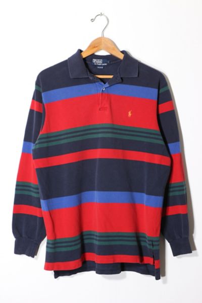 80s Polo by Ralph Lauren USA製 Polo by Ralph Lauren Mens Short Sleeve Stripe Polo Shirt