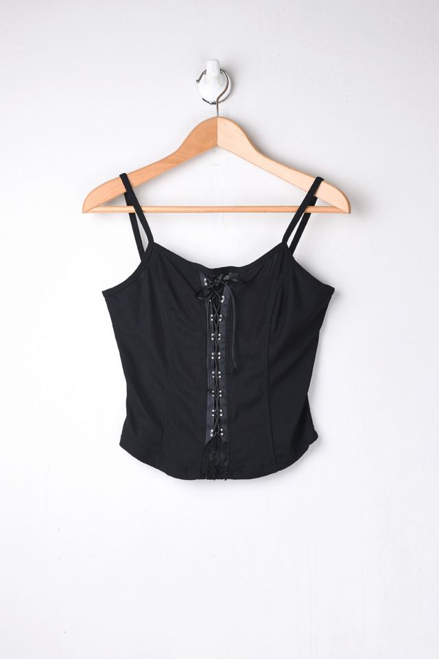 Vintage Y2k Lace-Up Corset Cami Top | Urban Outfitters