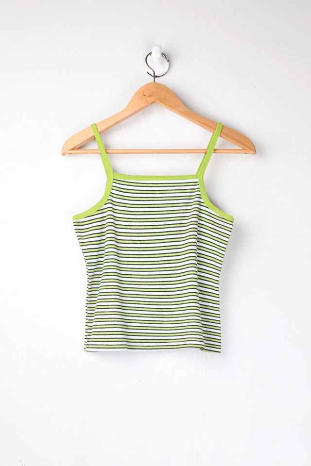 Vintage Y2k Lime Striped Cami Top | Urban Outfitters