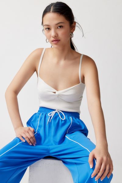 Urban Outfitters Uo Darby Cropped Sweater Cami In White