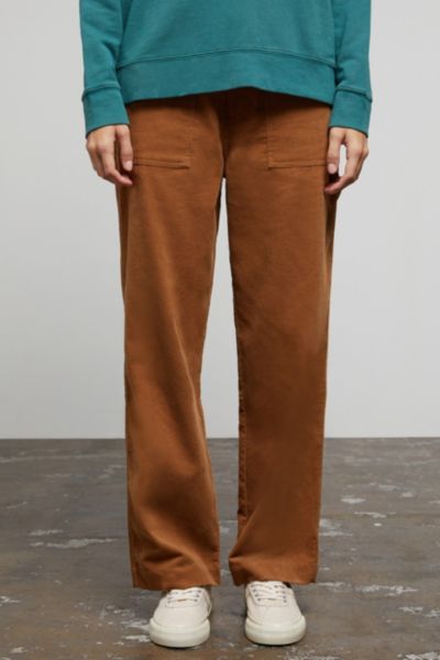 Onia Wide Leg Corduroy Carpenter Pant In Mineral