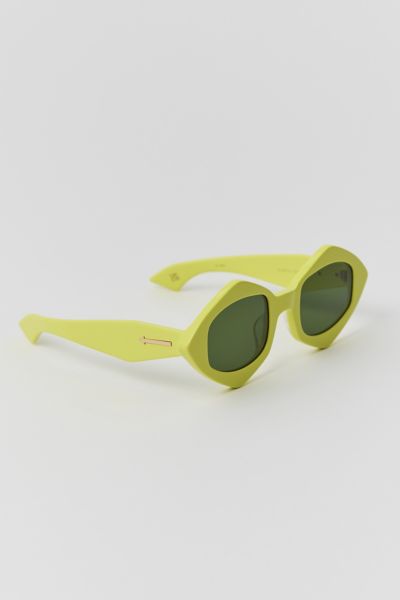 Karen Walker Diamond Dice Sunglasses In Lime