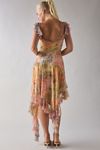 deep pink lace dress Mac Duggal Sleeveless Square Neck Lace A-Line Midi Dress