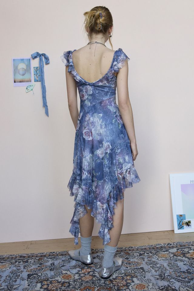 UO Hyacinth Lace Spliced Midi Dress #1