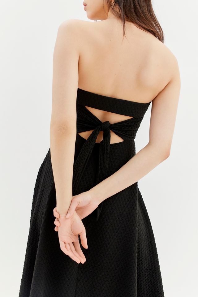 UO Madison Textured Strapless Midi Dress #1