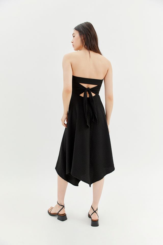 UO Madison Textured Strapless Midi Dress #3