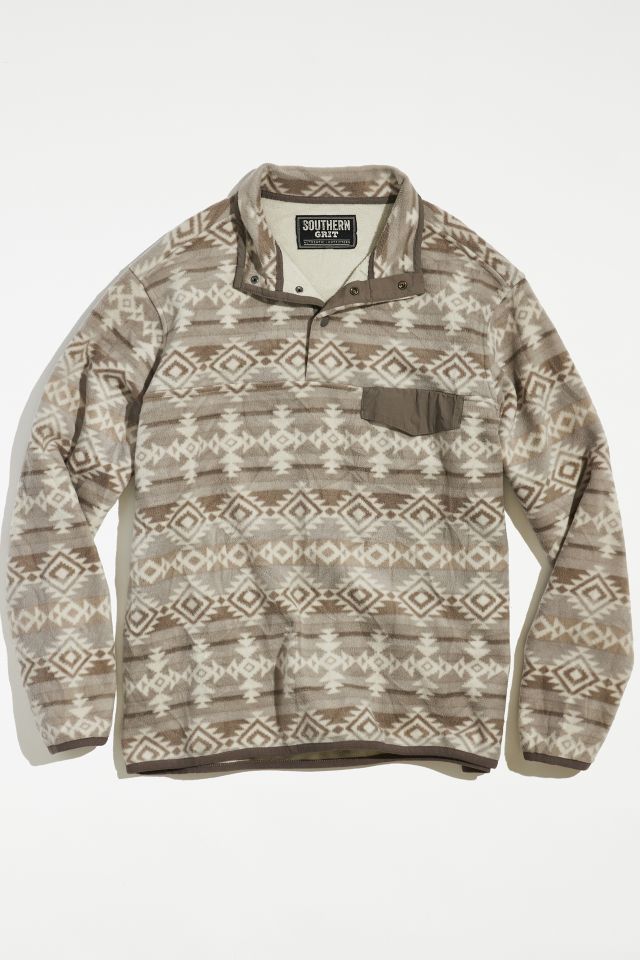 Patterned Fleece Sweatshirt