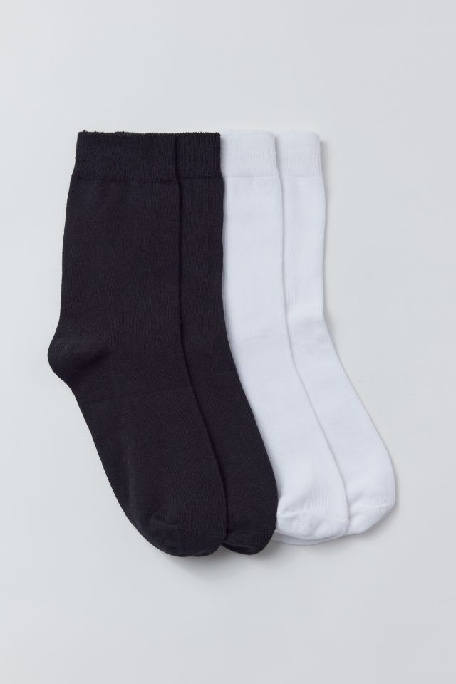 Pack of 2 pairs of black ankle socks for women