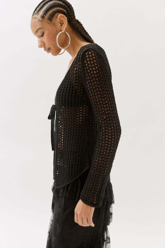 Joleen Open-Knit Flyaway Cardigan #3
