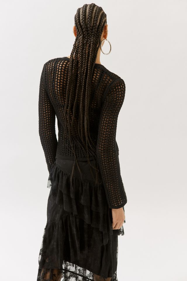 Joleen Open-Knit Flyaway Cardigan #4