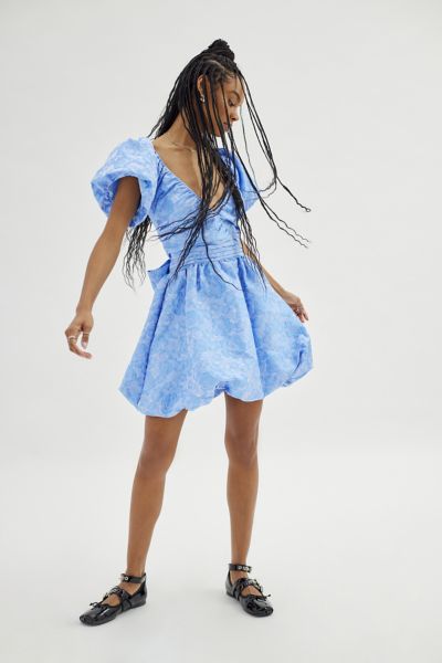 Sister Jane Dream Floral Jacquard Bubble Mini Dress | Urban Outfitters