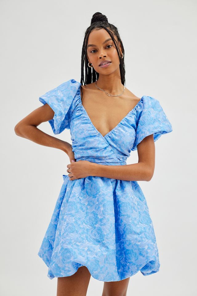 Sister Jane Dream Floral Jacquard Bubble Mini Dress | Urban Outfitters