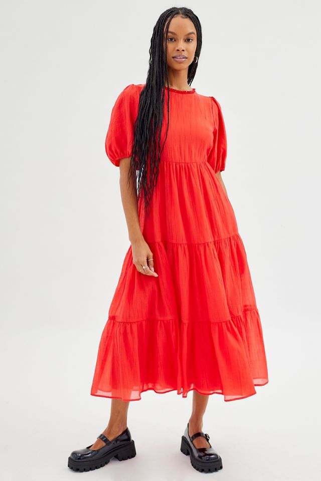 Sister Jane Dream Scarlet Beaded Midi Dress | Urban Outfitters