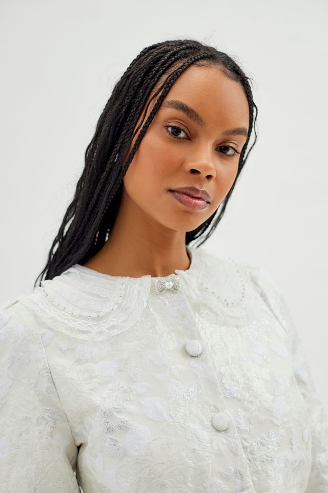 Sister Jane Dream Diamond Floral Jacquard Mini Dress | Urban
