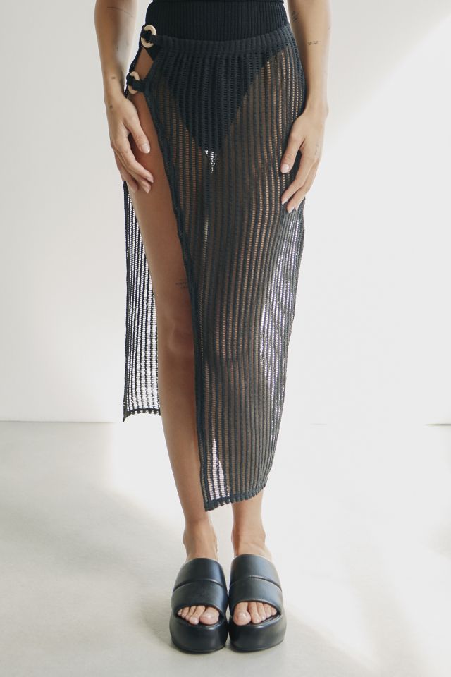 Semi-Sheer O-Ring Sarong Coverup #1