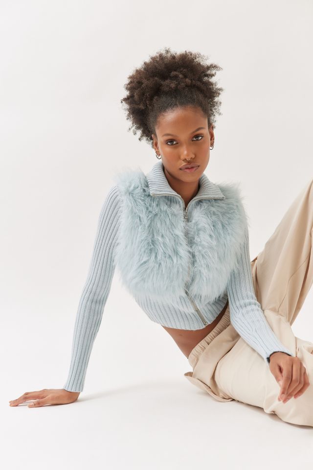 The Ragged Priest Omen Faux Fur Zip-Up Cardigan #1
