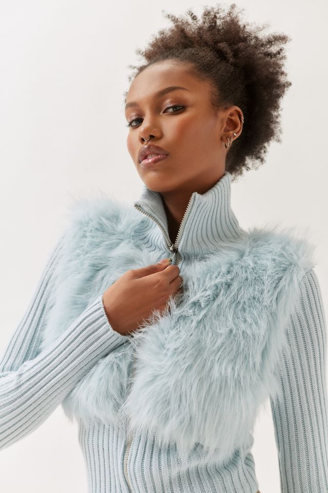 The Ragged Priest Omen Faux Fur Zip-Up Cardigan #4