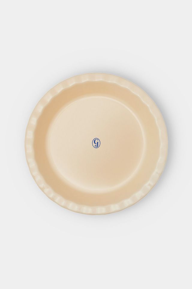 Blueberry Ceramic 10-inch Pie Baking Dish with Wavy Rim